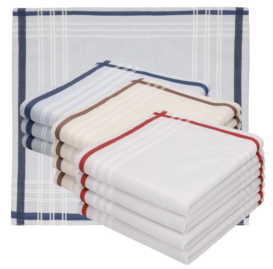 Betz Herren Stoff Taschentücher Set LORD 1 100%Baumwolle 40x40 cm Dessin 35