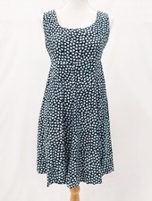 Vintage Women 90s Blue Floral Print Short Dress Size 6 8 Retro Cottage core