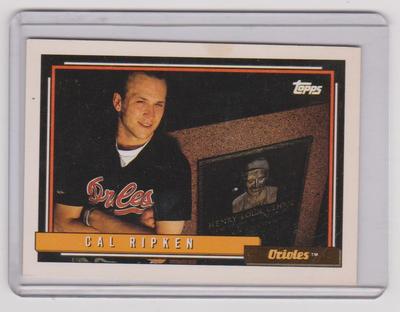 CAL RIPKIN - 1992 TOPPS BASEBALL CARD - BALTIMORE ORIOLES - NMT