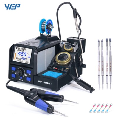 WEP 982D-I Desoldering Tweezer Soldering Station For Microscope Component Solder