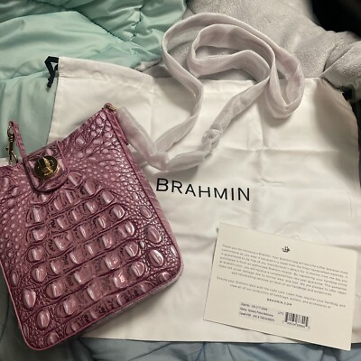 Brahmin Marley Mulberry Potion Melbourne Genuine Leather Crossbody 