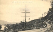 Connecticut River & Sunday Mountain Road 1938 Postcard