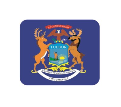 Mousepad Fahne Flagge Michigan Mauspad