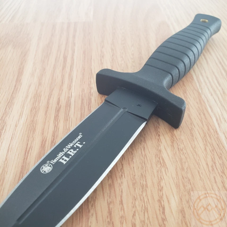 Cuchillo fijo Smith & Wesson HRT Bota 4,87" hoja de acero inoxidable mango de goma Foto 3 de 4