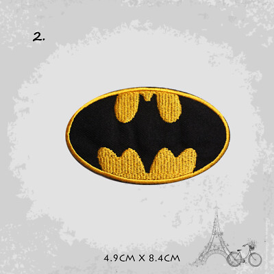 Batman Super Hero Logo Patch Bügelbild Patch Aufnäher bestickt Patch