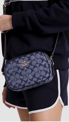 NWT COACH Mini Jamie Camera Handbag In Signature Chambray Denim