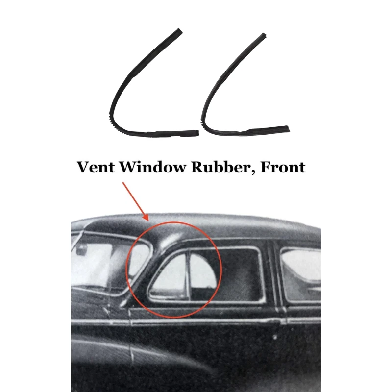 For 1946-1948 Plymouth: 4-Door Sedan Master Weatherstrip Kit- W/O CHROME TRIM - Image 4 of 4