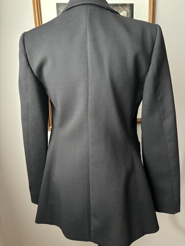 Emporio Armani size 6 42 IT NWT Wool Black double breasted Blazer Office - Picture 4 of 11