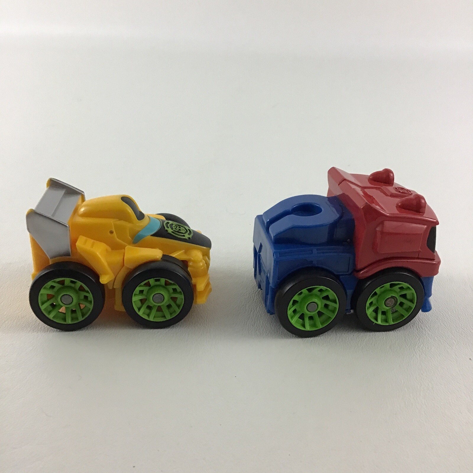 Playskool Heroes Transformers Flip Racers Optimus Prime Bumblebee 2 ...