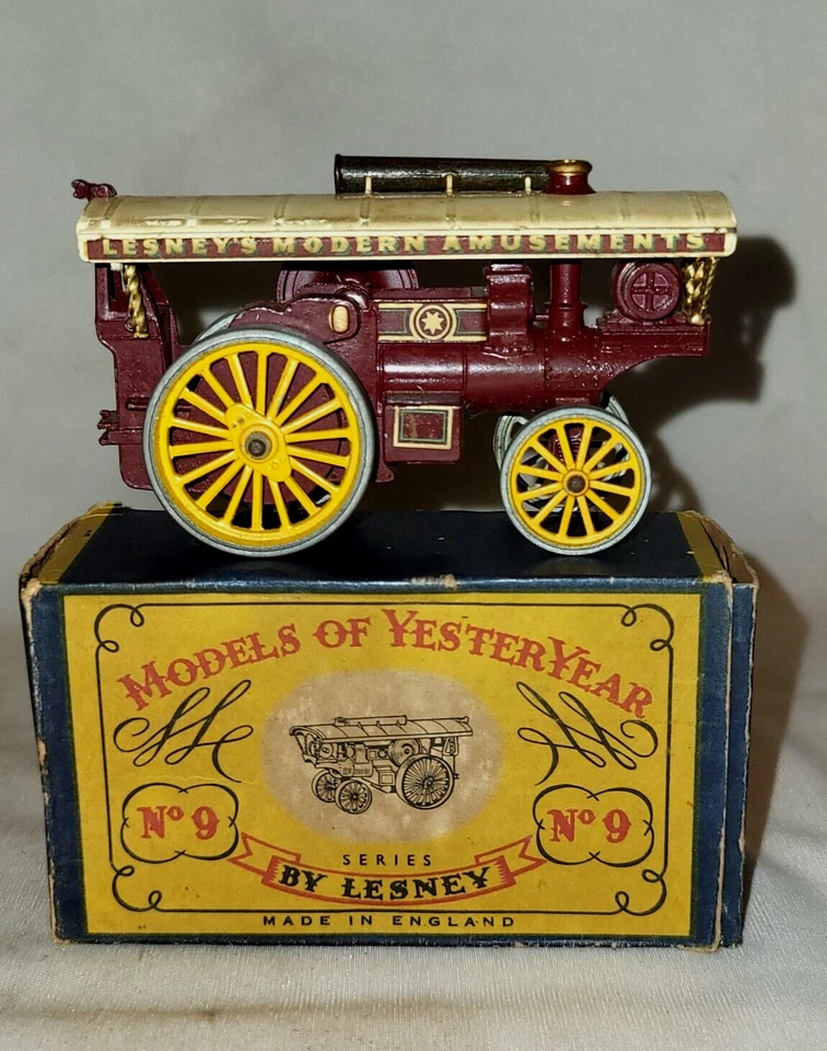 MODELOS DE JUGUETE VINTAGE DE MOTOR DE TREN DE ANTAÑO Nº 9 Lesney England con caja 1950 Foto 2 de 4