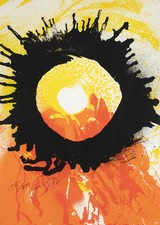 Otto Piene handsigniert nummeriert Farbserigraphie auf Bütten