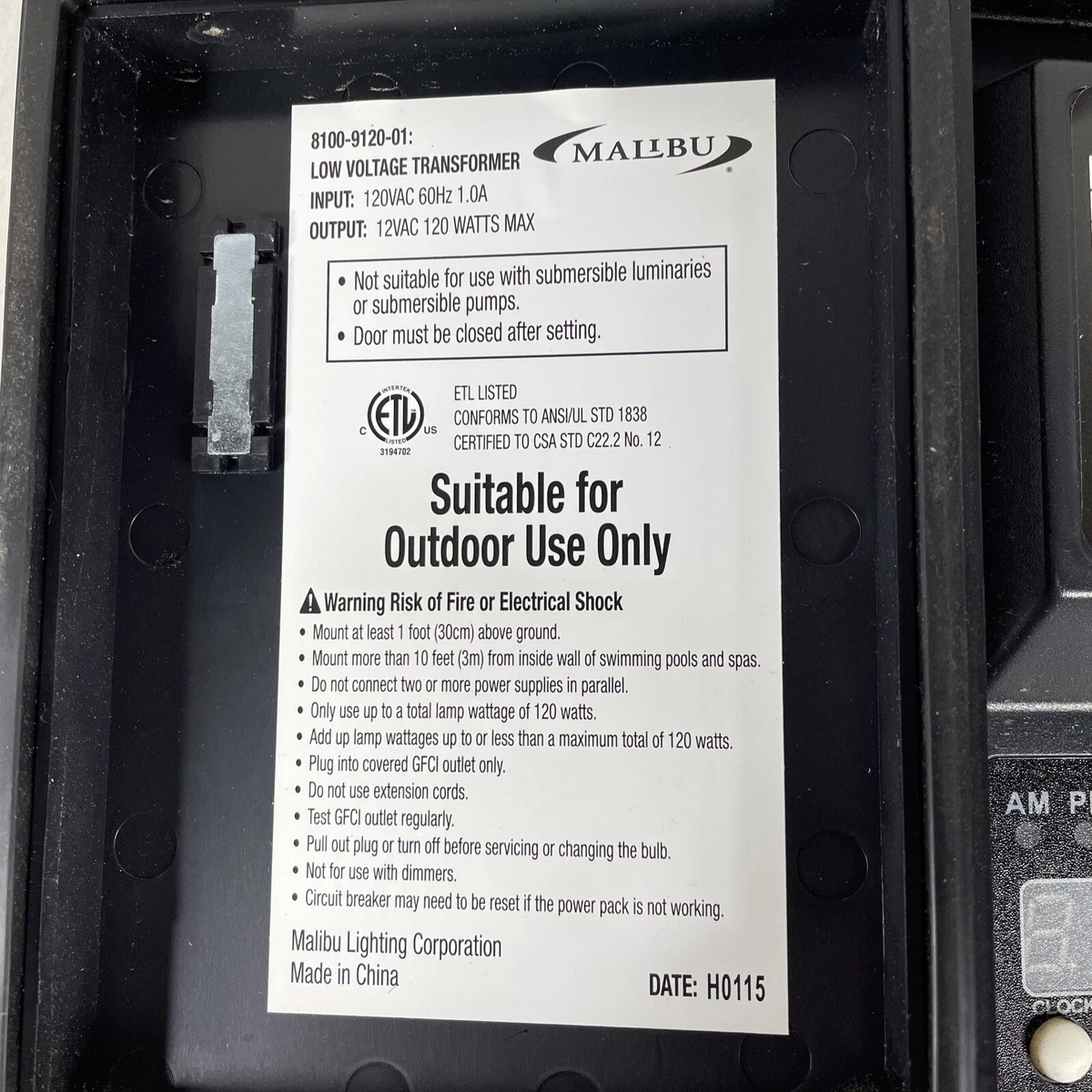 Malibu Transformer Photocell Sensor Eye Low Voltage Landscape Lighting