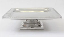 Holland Boone Pewter 12.5" Square Footed Cake Stand Daniel L. Boone 1996