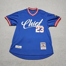 Bare Rox Jersey Mens 2XL Blue Chief Warrior 23 Hometown Collection