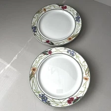 Dansk Set of 2 Cafe Floral Appetizer Salad Plates Thailand Ceramic NWOT