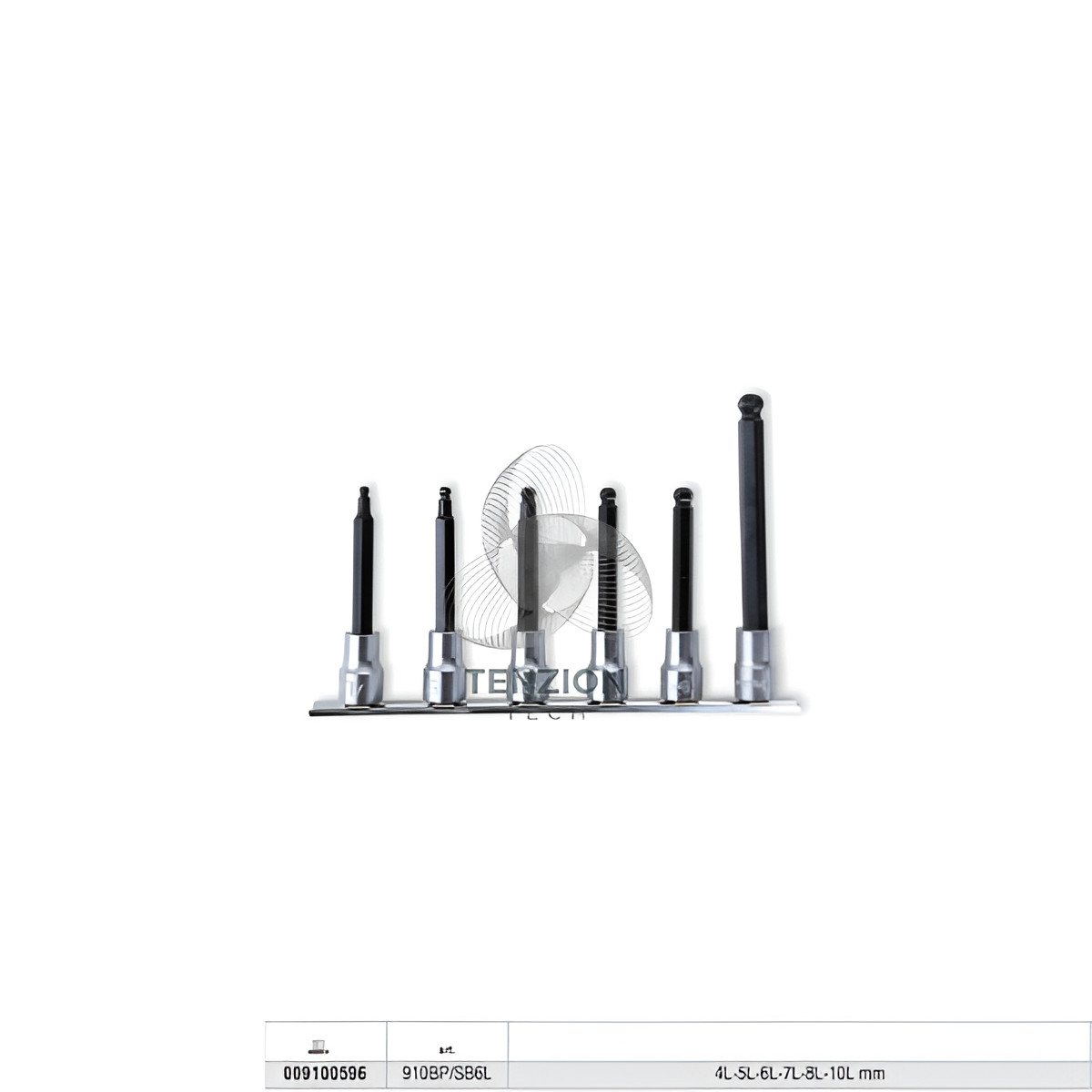 Set 7 Chiavi A Bussola Maschio Esagonale Sferica 3/8" - Beta 910BP/SB6L