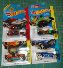 4X - 2015 Hot Wheels Treasure Hunt - Jeep CJ-7, Rocketfire, Chicane, Jet Threat