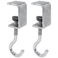 2Pk Desk Hook Clamp-On Backpack Hanger Headphones Holder for Table Under Counter