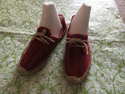 Ladies Red Print Tie Up Saludos Size 8