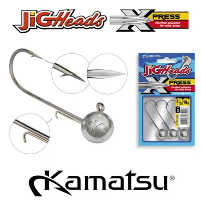 KAMATSU JIGKÖPFE X-PRESS, RUNDKOPF, JIGHAKEN, JIG HAKEN JIGKOPF JIGHEADS 2-35g