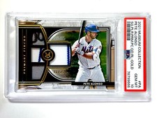 2021 Topps Museum PETE ALONSO #SPQR-PA GOLD 16/25 Quad Relic - PSA-10 - METS