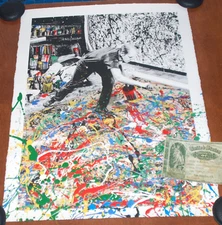 Mr. Brainwash Jackson Pollock Art Print FREEDOM S/# 75 w/ COA MBW Serigraph