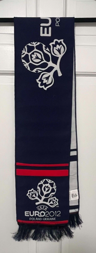 EUFA POLAND UKRAINE EURO 2012 SOCCER SCARF OFFICIAL HTF - Picture 2 of 2