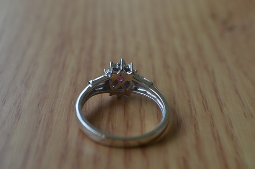 1.00ct Premium Mozambique Ruby / Zircon Ring Platinum over Fine Silver Size 7 - Picture 4 of 9