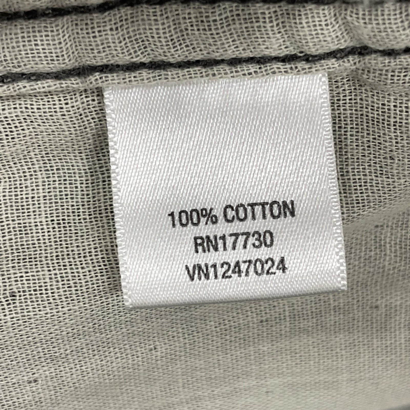 Converse Mens L Shirt One Star Gray Button Up Pockets Long Sleeve 100% Cotton thumbnail 7