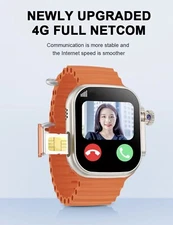 2.04" SmartWatch HD Screen 4G+64GB Android 8.1 HD Video Call, App,850mAh,ECG,USA