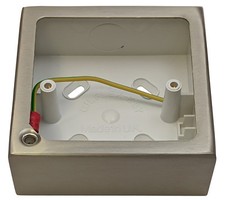 G&H 709SS Brushed Steel Surface Mounted Single 1 Gang 30mm Pattress Box