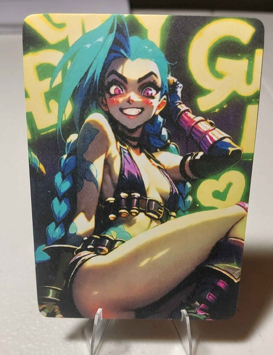 Jinx Full Art Goddess Story League of Legends Waifu Trading Card