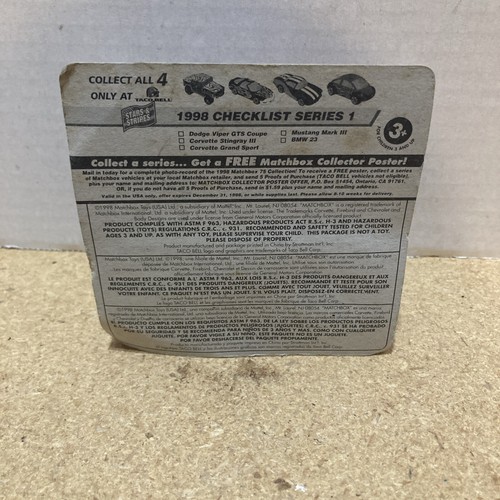Matchbox Taco Bell Madness Stars & Stripes Firebird Formula Black Free Shipping - Picture 2 of 2