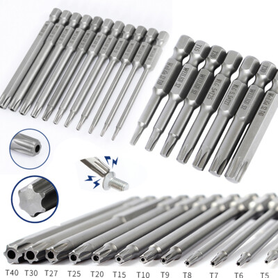 200MM LONG REACH TORX STAR HEX SECURITY BIT TAMPER PROOF SCREWDRIVER BIT T10-T40