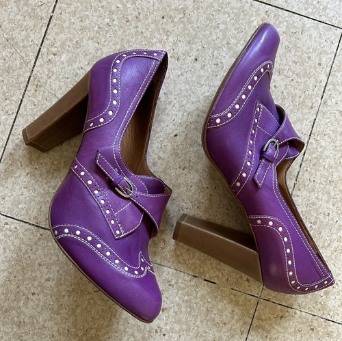 Hobbs Women’s Purple Leather High Heels Shoes Size 6.5/39.5 - Picture 13 of 13