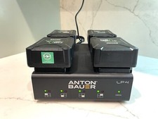 Anton Bauer LP4 Quad Battery Charger Gold Mount And 4 T90 Batteries