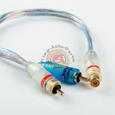 1.5ft High Quality RCA Coax Audio Y Cable Adapter Splitter 2 Male to 1 Female