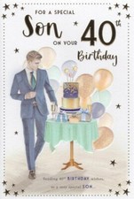40th BROTHER BIRTHDAY CARD ~ AGE 40 MODERN DESIGN QUALITY CARD /& LOVELY VERSE