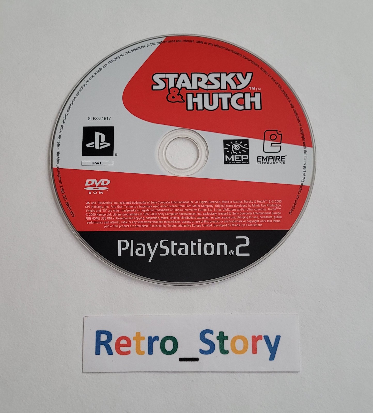 Sony Playstation PS2 - Starsky & Hutch - CD Seul - PAL
