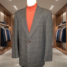 HUGO BOSS Plaid All Season Soft Wool Ventless Men's Blazer 42-R Very Pretty