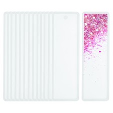 20 Pcs Bookmark Resin Mould, 3.7"x1.1" Rectangle Bookmark Silicone Moulds, White