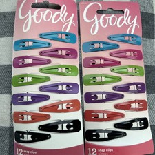 Goody hair snap clips colorful - 12 pairs