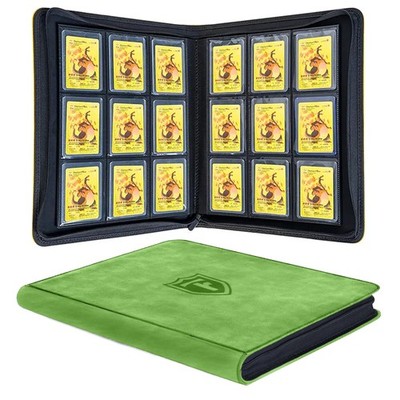 Top Loader Binder 9 Pocket, Holds 288 Toploaders, Side-Loading Zippered Denim...