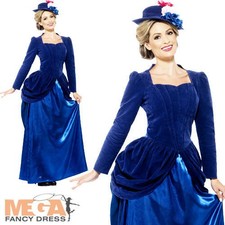 Deluxe Victorian Vixen Ladies Fancy Dress Edwardian Nanny Adults Costume Outfit
