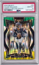 PSA 10 GEM 2024 SELECT PRIZMS GREEN YELLOW RC CALEB WILLIAMS CHICAGO BEARS gr343