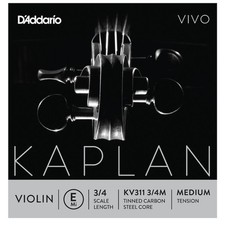 D'Addario Kaplan Vivo Violin E String, 3/4 Scale, Medium Tension