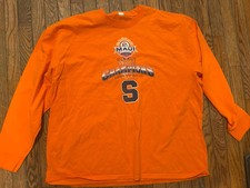 University Of Syracuse T-shirt Size 3XL Longsleeve Basketball NCAA Maui Orange