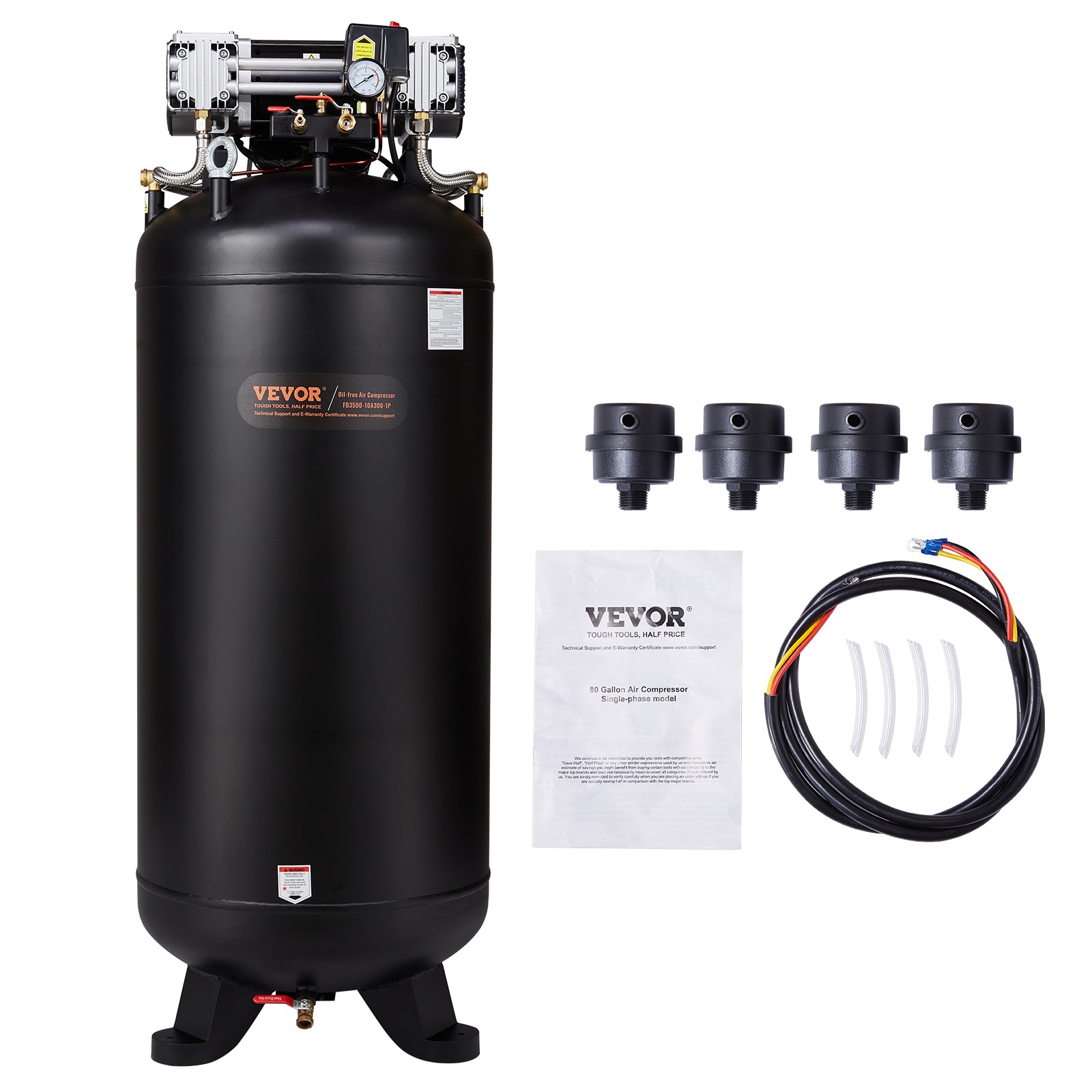6.5hp 15.5 Scfm@90 Psi 145psi Oil Free