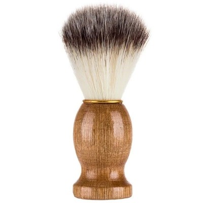 1pack For Men Brush Beard Tool Badger Hair Shaving Barber Wood Handle