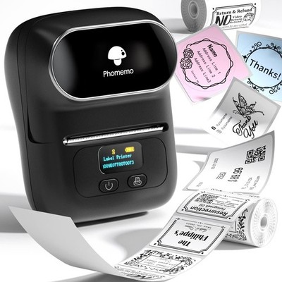 Phomemo M110 Bluetooth Thermo Etikettendrucker Barcode Quittung Aufkleber